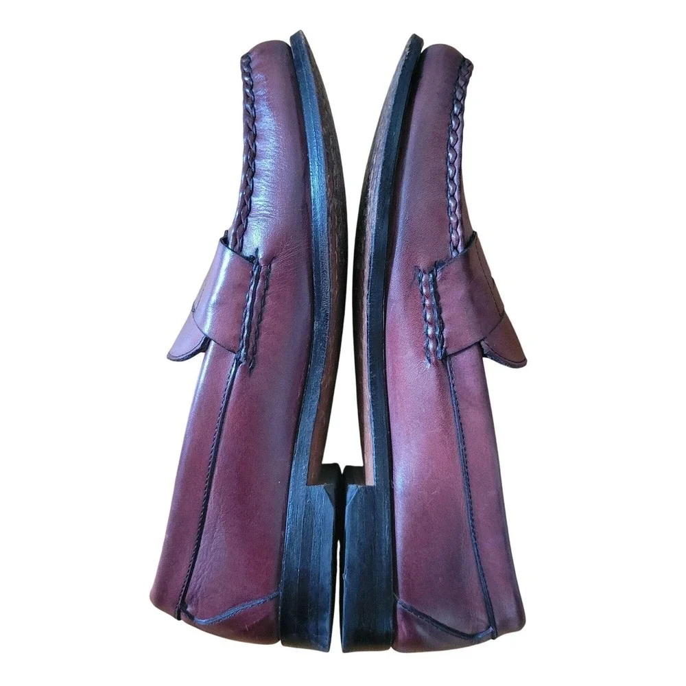 Allen Edmonds CAVANAUGH Oxblood Leather Pinch Penny Classic‎ Loafers 10B USA